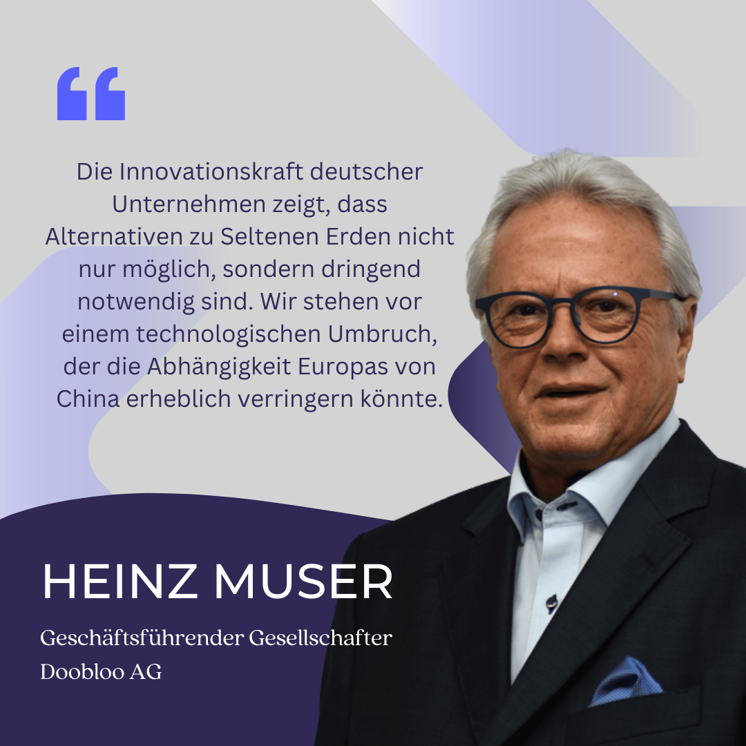 Alternatvien für Seltene Erden durch deutsche Innovation - Heinz Muser von doobloo AG