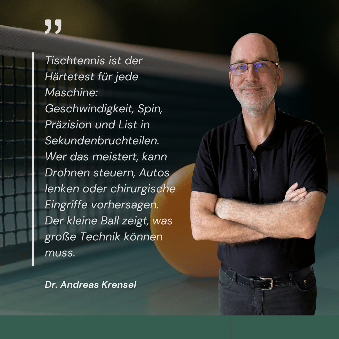 Ping-Pong 2050 – Wenn Biologie, Technik und Sport am Tisch verschmelzen 1 Humanoider Roboter beim Tischtennis - Andreas Krensel