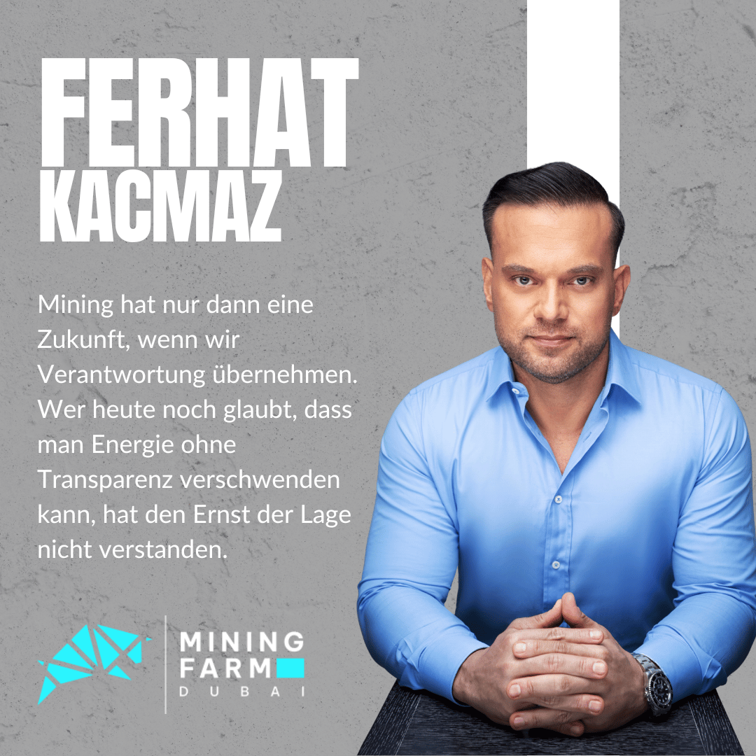 Energie, Effizienz und Verantwortung: Kann KI Mining wirklich nachhaltig machen? 1 Zukunft KI Mining - Ferhat Kacmaz von Mining Farm Dubai