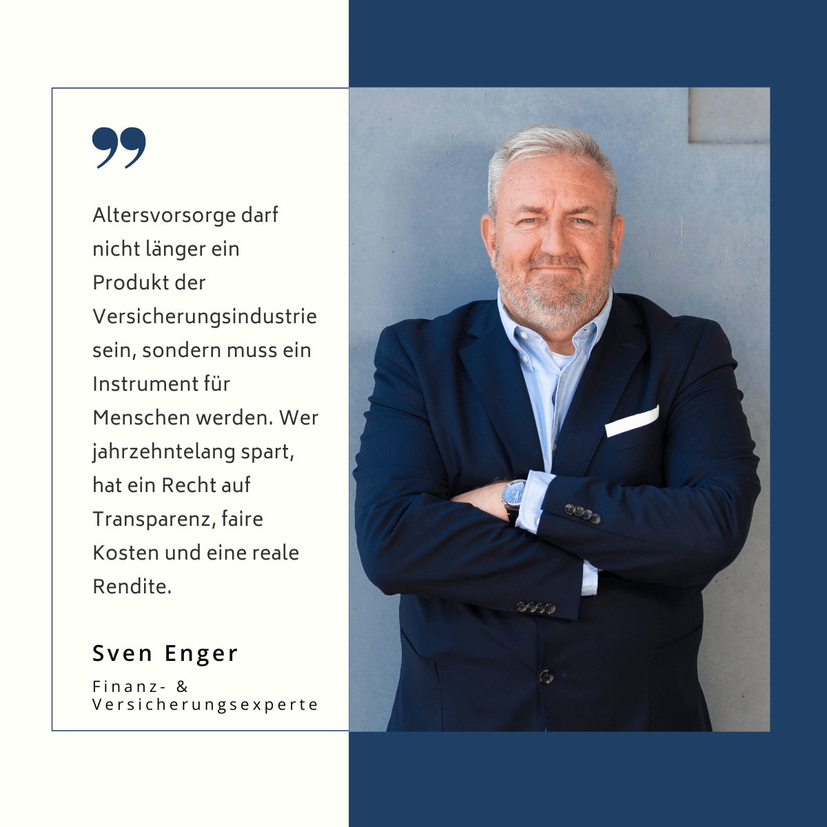 Zukunft der Altersvorsorge – wie Verbraucherrechte wirklich gestärkt werden können 1 Altersvorsorge gegen Menschen - Sven Enger