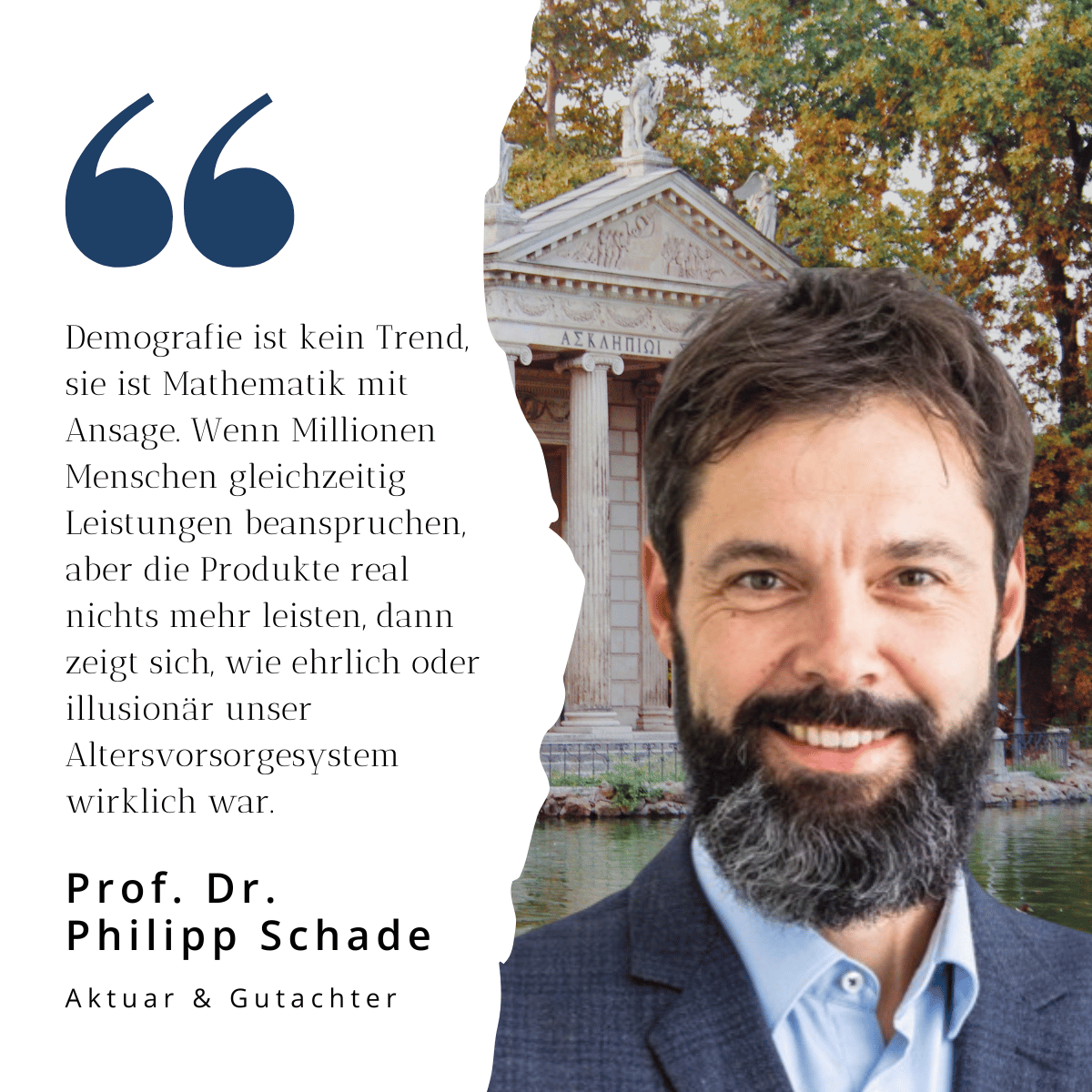 „Ruhestand im Gegenwind“ – warum die Versicherungsbranche jetzt liefern muss 1 Demografie bei Lebensversicherung - Prof. Dr. Schade