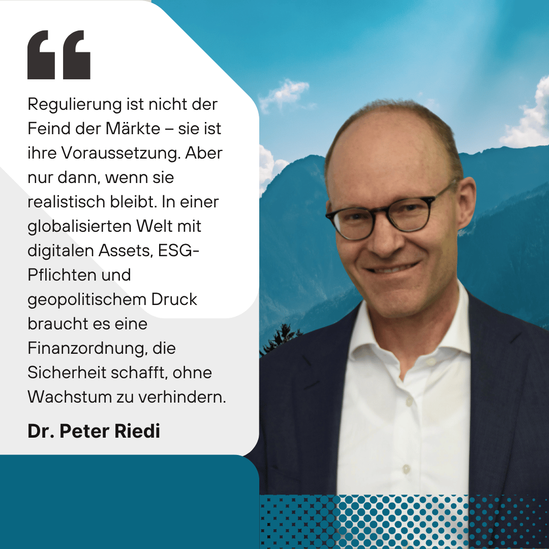 Aktuelle Entwicklungen im Finanzaufsichtsrecht 2025 1 Regulierung der Finanzmärkte - Dr Peter Riedi