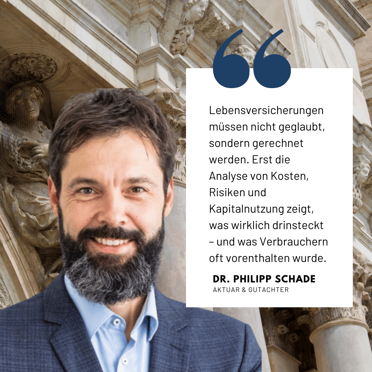 Lebensversicherung müssen gerechnet werden - Philipp Schade