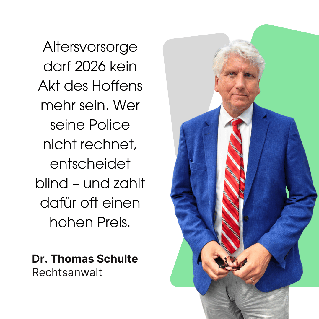 Altersvorsorge 2026 für Verbraucher - Dr Thomas Schulte