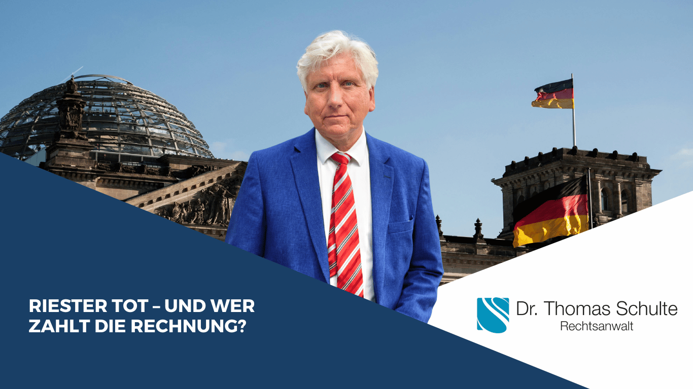 Riester tot – und wer zahlt die Rechnung? - Dr Thomas Schulte
