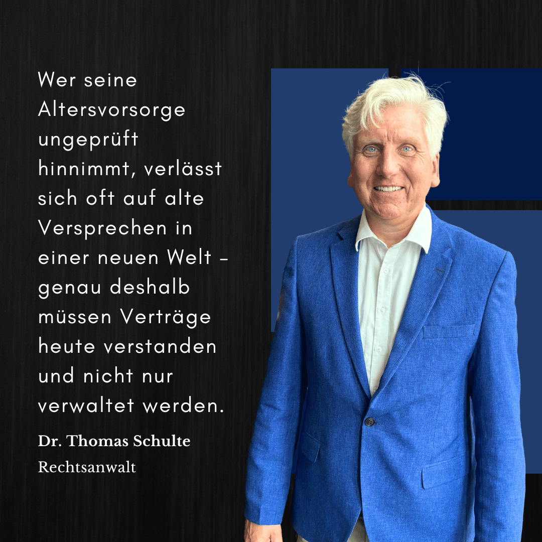 Der erfundene Ruhestand – warum Bismarcks Idee heute an der Börse, im Rohstoffmarkt und in der Lebensversicherung neu verhandelt wird 2 Altersvorsorge neu prüfen - Dr Thomas Schulte