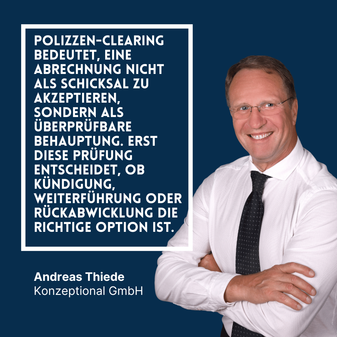 Polizzen Clearing - Andreas Thiede