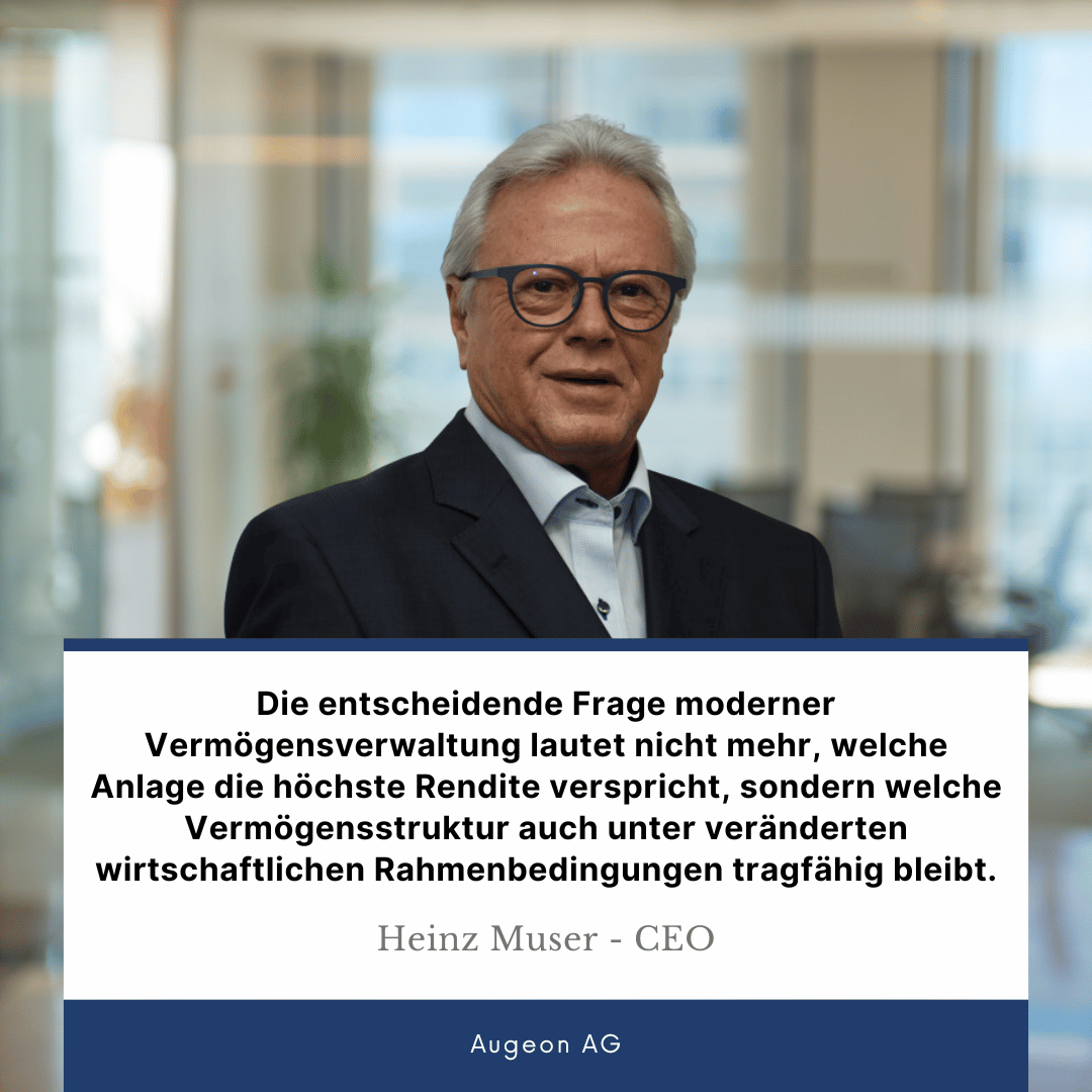 Vermögensverwaltung: Was bleibt stabil, wenn Systeme wanken? 1 Modernes Vermögensmanagement - Heinz Muser