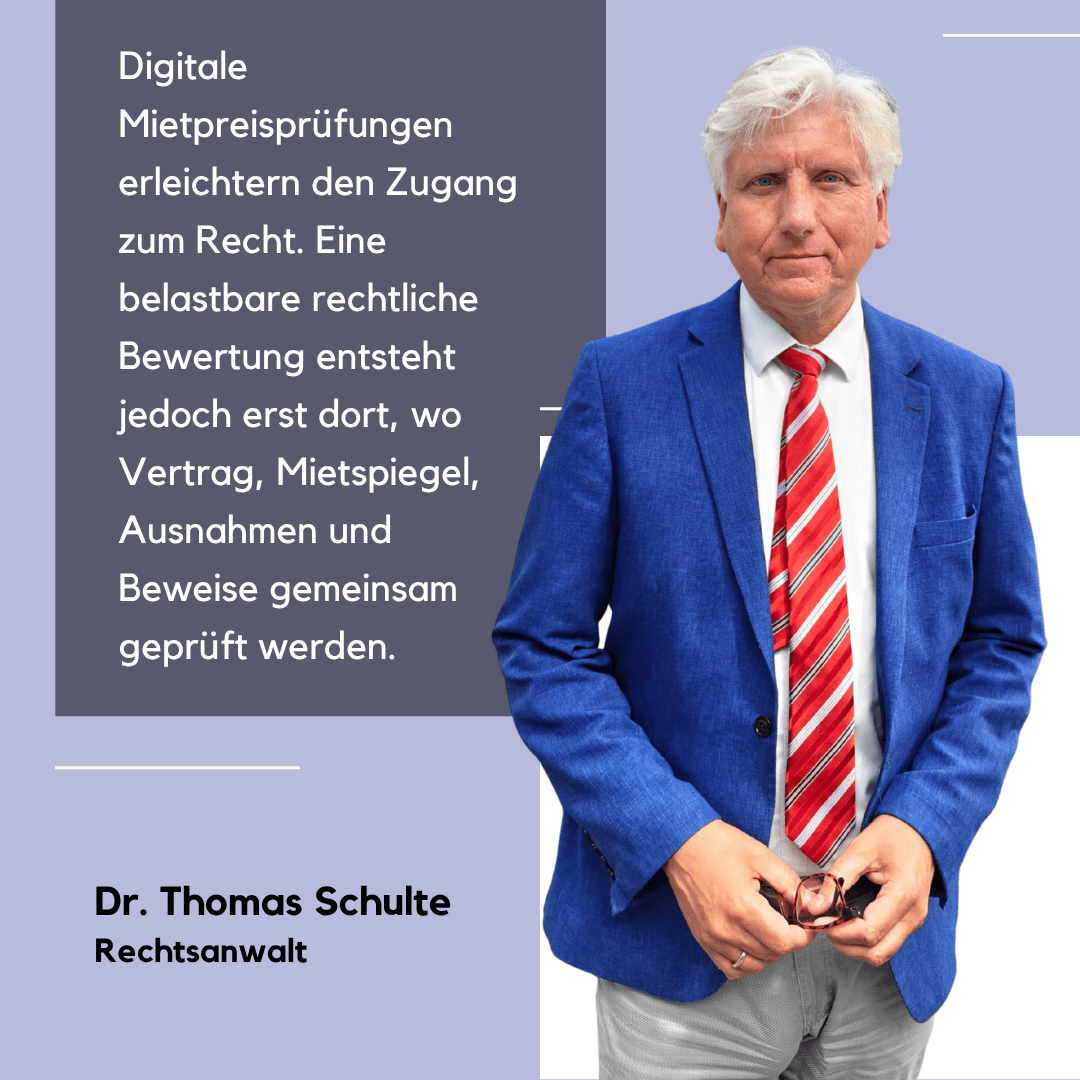 Digitale Mietpreisprüfung - Dr Thomas Schulte