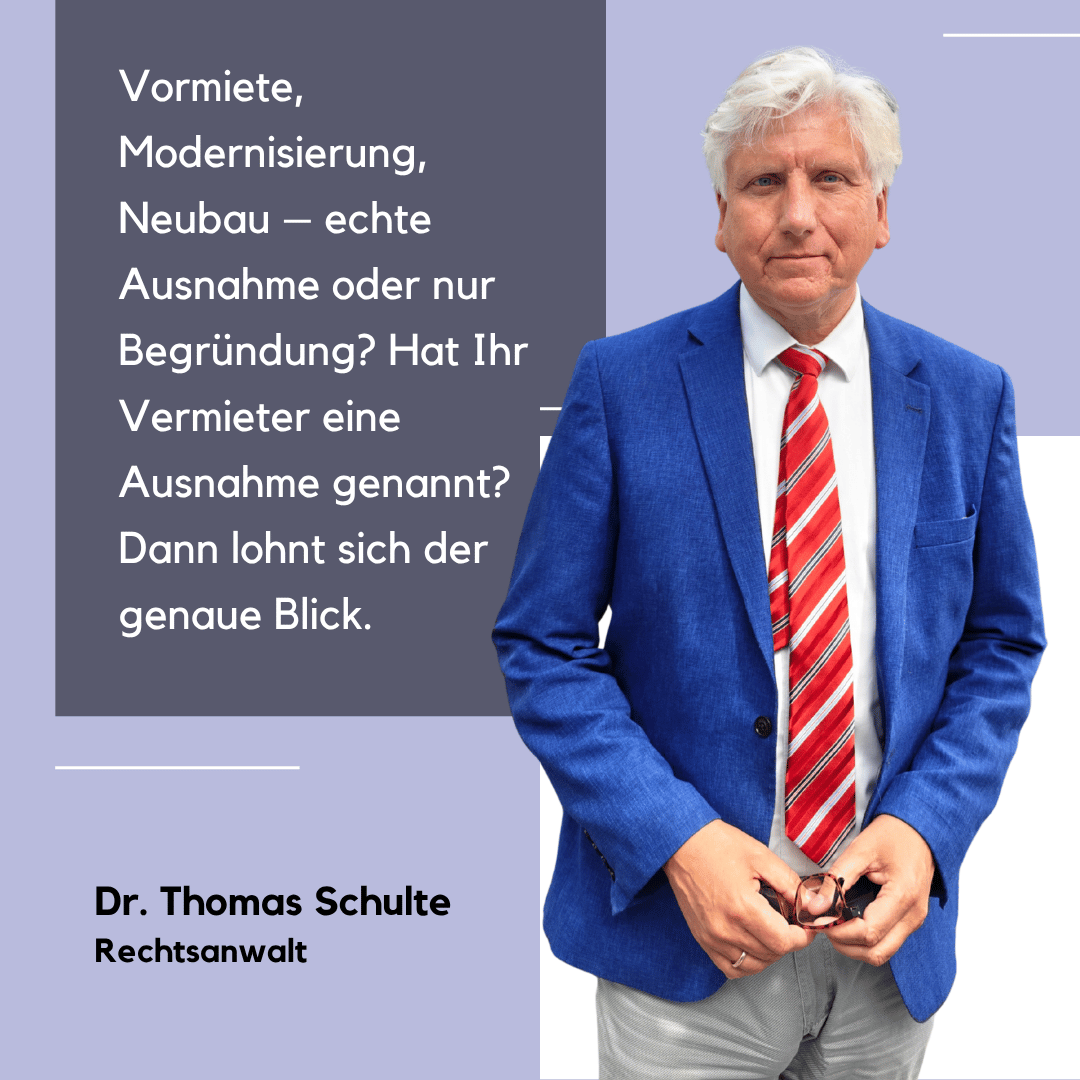 Modernisierung Neubau Mietprüfung - Dr Thomas Schulte