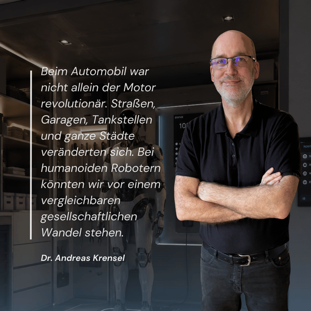 Benötigt unser Haus bald ein Roboterzimmer? Verändern Humanoide unseren Alltag, wie einst das Automobil? 1 Wandel humanoider Roboter - Eyroq